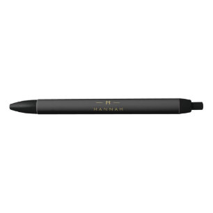 Monogramm Schwarz Gold Moderne Minimalistische E Kugelschreiber