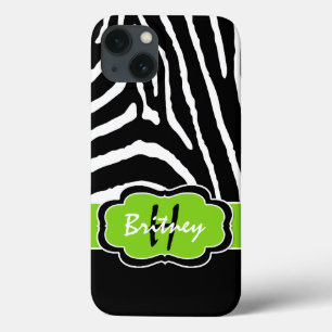 Monogramm Schwarz, Limon Zebra Stripe iPad Air Hül Case-Mate iPhone Hülle