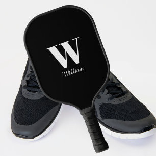 Monogramm Schwarz Pickleball Schläger