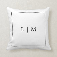 Monogramm Schwarz/Weiß Einfache Klassik Minimalist