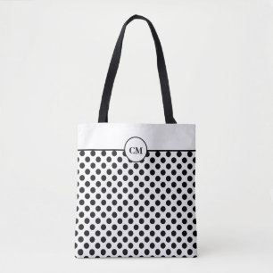 Monogramm Schwarz-Weiß-Punkte-Muster