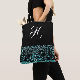 Monogramm Schwarz-weiße Eleganwasserblase