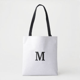 Monogramm-Schwarzweiss-Taschen-Tasche für