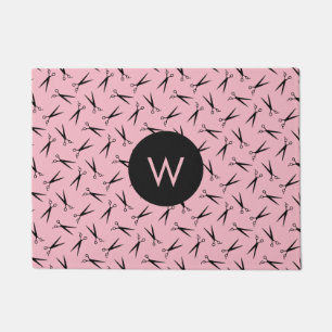 Monogramm Scissors Haar-Stylist-Muster Fußmatte