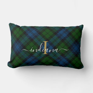 Monogramm Script Kariert Tartan Campbell Militär Lendenkissen