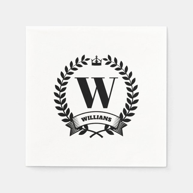 Monogramm Serviette (Vorderseite)