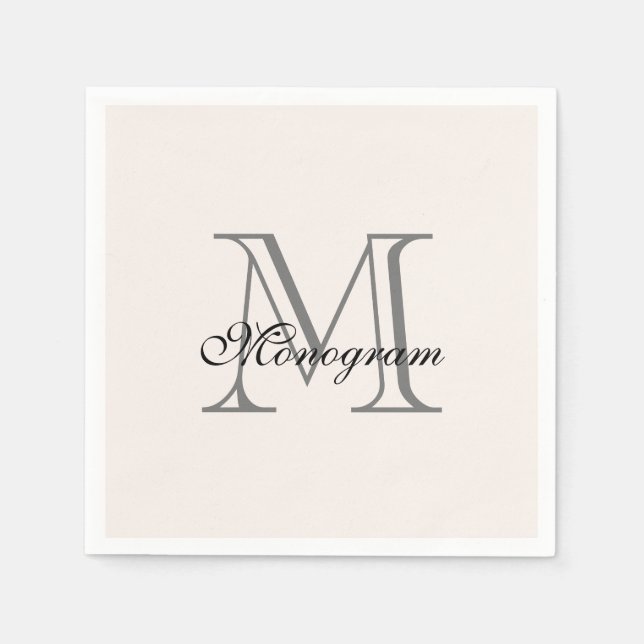 Monogramm-Servietten Serviette (Vorderseite)