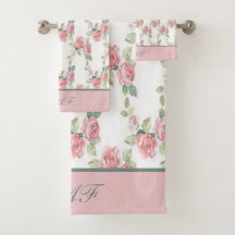 Monogramm Shabby Chic Rosa Rosa