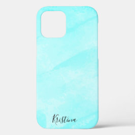 MONOGRAMM SHADES OF BLUE iPhone case