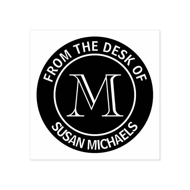 Monogramm Siegel Gummi-Briefmarke Gummistempel (Prägung)