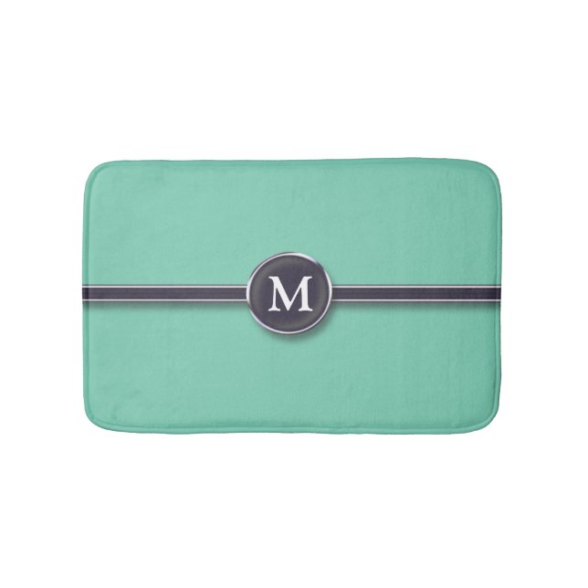 Monogramm-Silberfolie Badematte (Vorderseite)