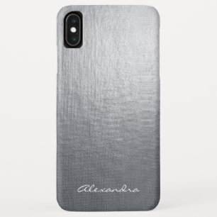 Monogramm-silberne Imitat-Metallfolie Case-Mate iPhone Hülle