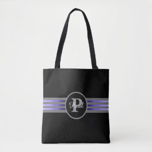 Monogramm Silhouette Schwarze und graue Streifen