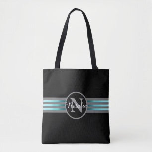 Monogramm Silhouette Schwarze und graue Streifen
