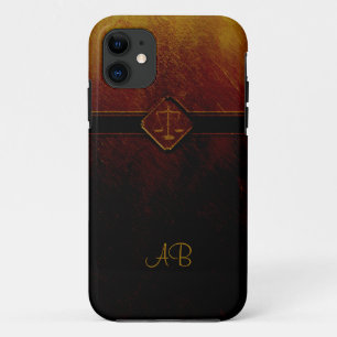 Monogramm-Skalen von Gerechtigkeit Case-Mate iPhone Hülle