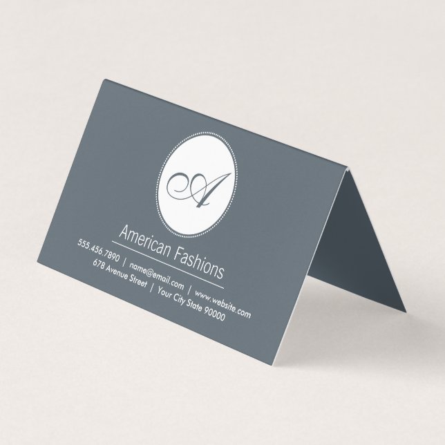 Monogramm | Skript Visitenkarten (Vorderseite)