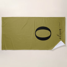 Monogramm Skriptname Personalisiert Gold und Schwa