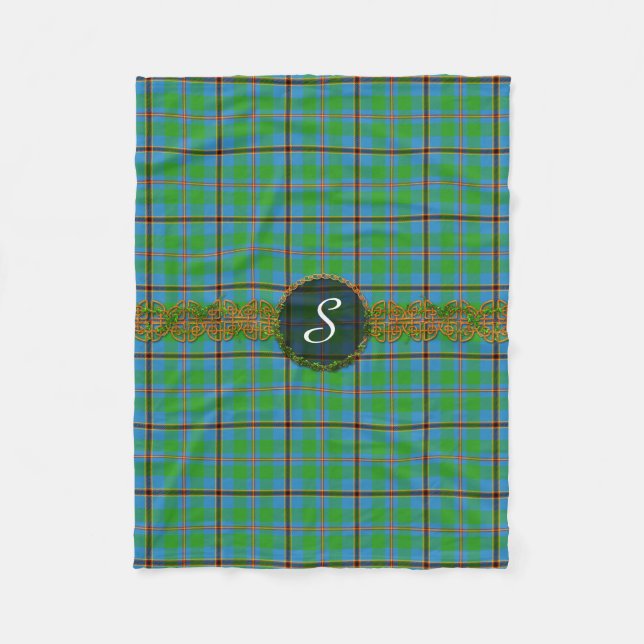 Monogramm Snodgrass Tartan Fleecedecke (Vorderseite)