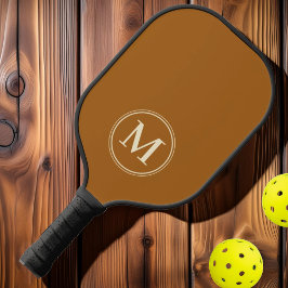 Monogramm Solid Burnt Sand Farbe Mitte des Jahrhun Pickleball Schläger