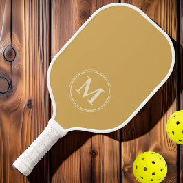 Monogramm Solid Sand Sunrise Farbe Mitte des Jahrh Pickleball Schläger