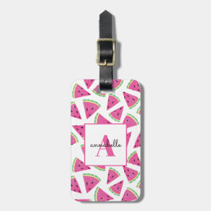 Monogramm Sommer Wassermelone Personalisiert Gepäckanhänger