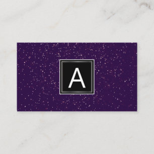 Monogramm   Sparkle   Veranstaltungsplaner Visitenkarte