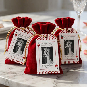 Monogramm Spielkarten Hochzeitskollektion Geschenkanhänger