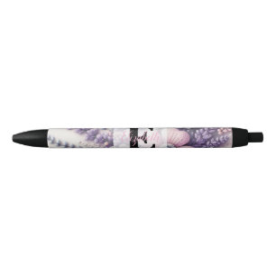 Monogramm-Spitze floral rosa lila lavendel  Kugelschreiber