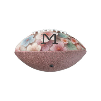 Monogramm-Spitze floral rosa pastell Kirschblüte  Football