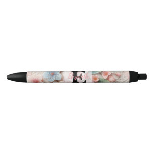 Monogramm-Spitze floral rosa pastell Kirschblüte Kugelschreiber