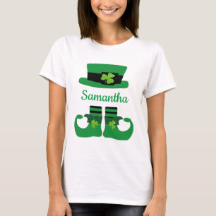Monogramm St. Patrick's Day Irischer Leprechaun Gr T-Shirt