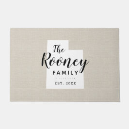 Monogramm-Staat der Utah-Familie Doormat Fußmatte