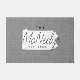 Monogramm-Staat Pennsylvania Fußmatte