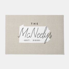 Monogramm-Staat Pennsylvania Fußmatte