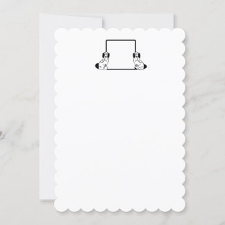 Monogramm-Staffordshire-HundeMitteilungskarten u. Einladung