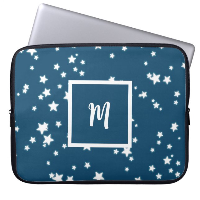 Monogramm Stars Laptopschutzhülle (Vorderseite)