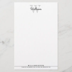 Monogramm-Stationierung für personalisierte Namen Briefpapier