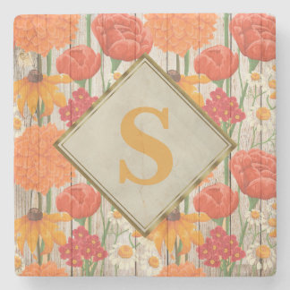 Monogramm Steinuntersetzer