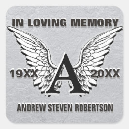 Monogramm Sticker Silber