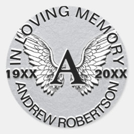 Monogramm Sticker Silber