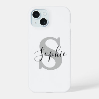 Monogramm Stilvoll iPhone 15 Hülle