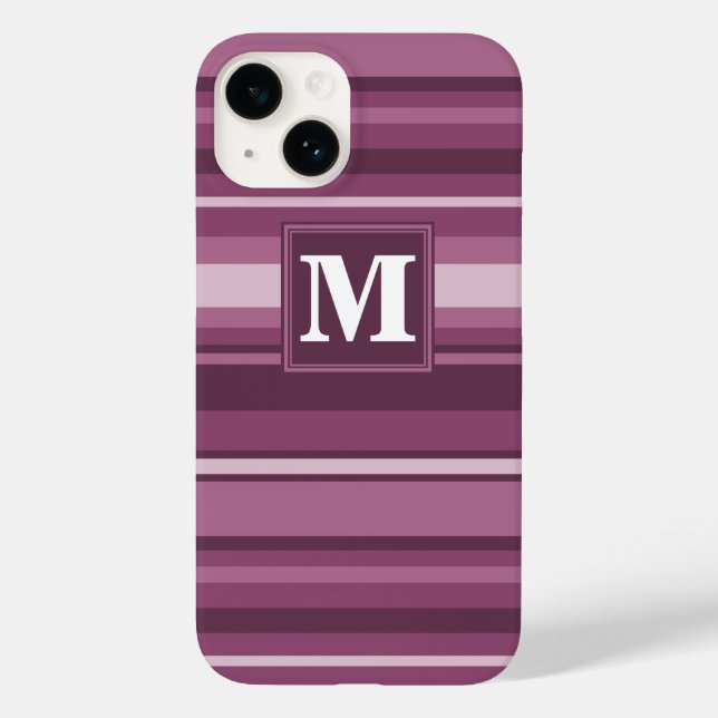 Monogramm-Streifen Case-Mate iPhone Hülle (Rückseite)