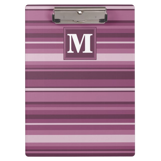 Monogramm-Streifen Klemmbrett (Vorderseite)