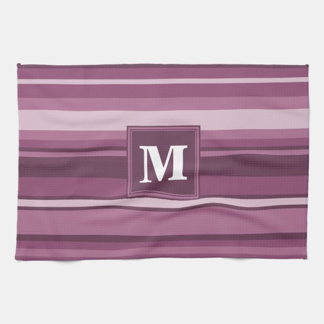 Monogramm-Streifen Küchentuch (Horizontal)