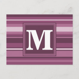 Monogramm-Streifen Postkarte