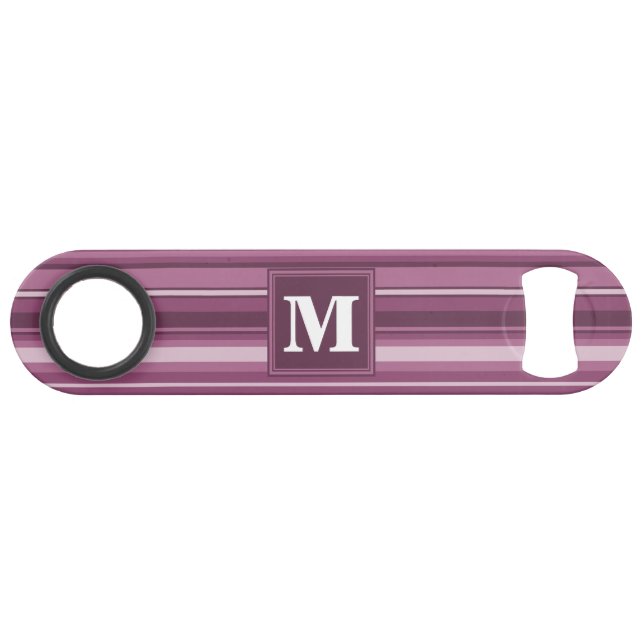 Monogramm-Streifen Speedflaschenöffner (Vorderseite (Horizontal))