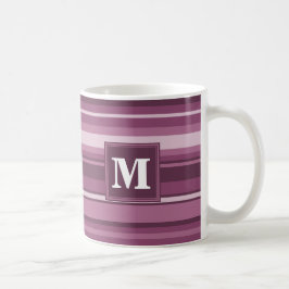 Monogramm-Streifen Tasse