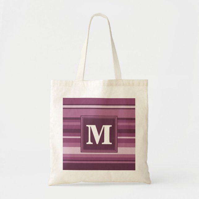 Monogramm-Streifen Tragetasche (Vorne)