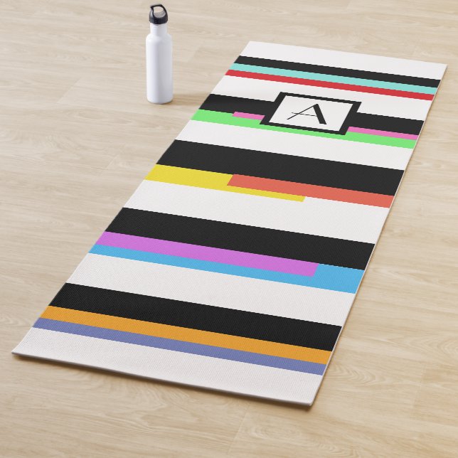 Monogramm Streifen Yogamatte (Beispiel)