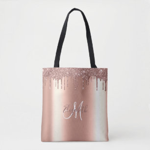 Monogramm Stylist Roségold Gitter Tropfen Metall